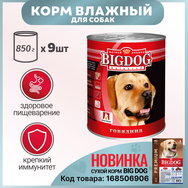 Влажный корм для собак крупных и средних пород Зоогурман ПРЕМИУМ Big ...