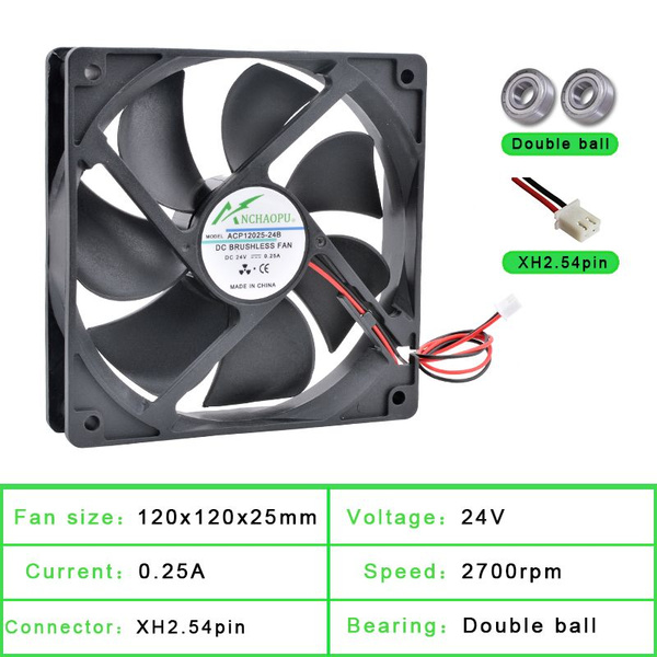ACP12025 12 см 120 мм вентилятор 120x120x25 мм DC5V 12V 24V 2Pin ...