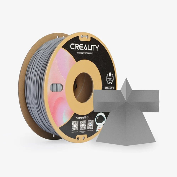 Филамент Creality CR-PLA Matte PLA 3D Printing 1.75мм. Серый матовый 1 ...