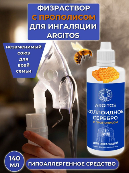 Физраствор для ингаляции. Коллоидное серебро ARGITOS и прополис ...