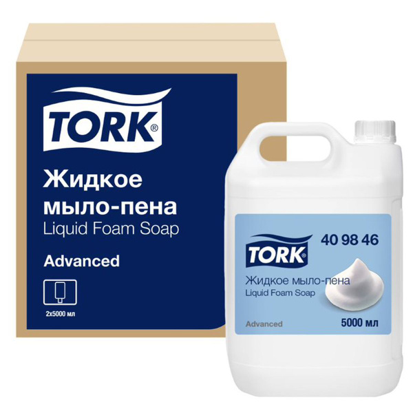 Tork, Мыло-пена, Advanced, канистра, 5 литров - купить с доставкой по ...
