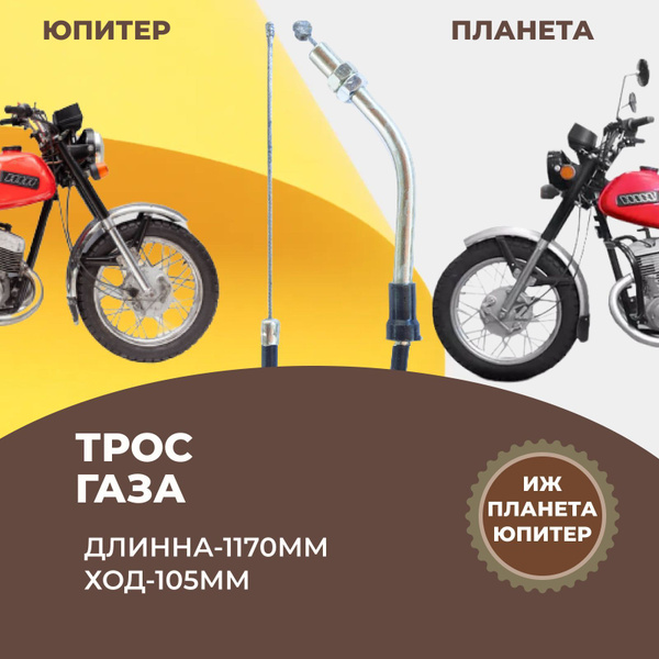 Трос газа для мотоцикла Иж Планета, Юпитер - купить по низким ценам в ...