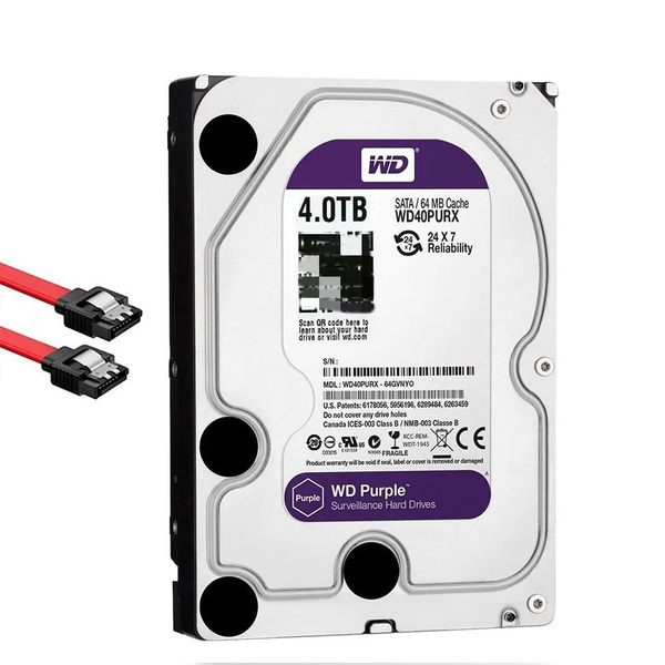 4 ТБ Внутренний жесткий диск Western Digital Purple (WD40PURX) - купить ...