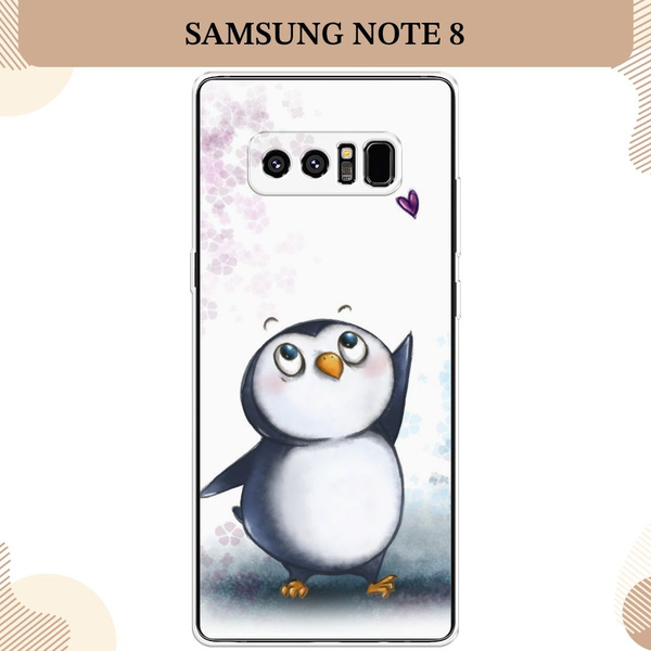 Силиконовый чехол на Samsung Galaxy Note 8 / Самсунг Ноте 8 Пингвин и ...