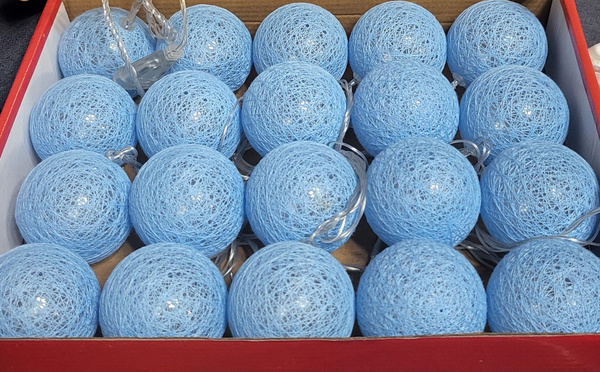 Электрогирлянды Хлопковые Шарики - 20 Хлопковых Шариков, диаметр 6см ...