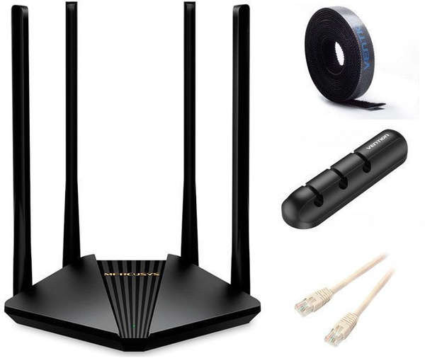 Роутер Mercusys MR30G AC1200 Black + комплект аксессуаров + подарочный ...