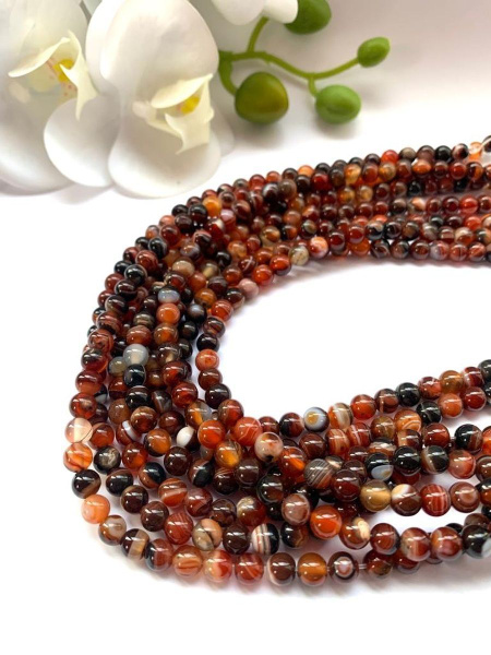 Глазковый Агат 6 мм, бусины для рукоделия - купить с доставкой по ...