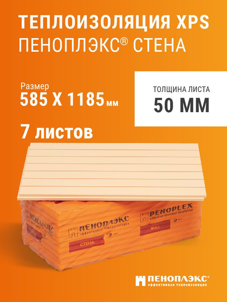 Пеноплэкс 50мм СТЕНА утеплитель из экструзионного пенополистирола ...