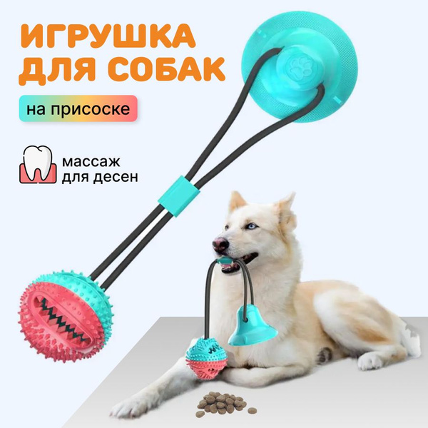 Игрушка пуллер для собак, мяч для корма на присоске - купить с ...