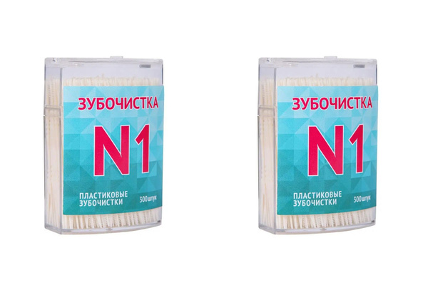ЗУБОЧИСТКА №1 Пластиковые зубочистки , 300 шт, 2 уп - купить с ...