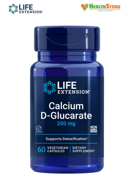 Life Extension Calcium D-Glucarate 200мг 60 капсул Кальций Д-глюкарат ...