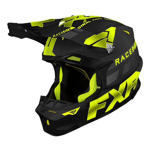 FXR Шлем для снегохода Blade Race Div черный, желтый - купить с ...