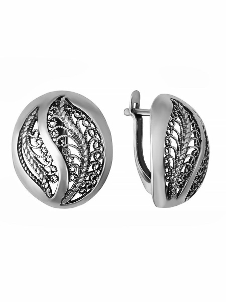 Крупные Серебряные Серьги Без Камней Купить