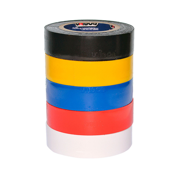 Изолента Unibob 15 мм 10 м, 5 шт. - купить по низкой цене в интернет ...