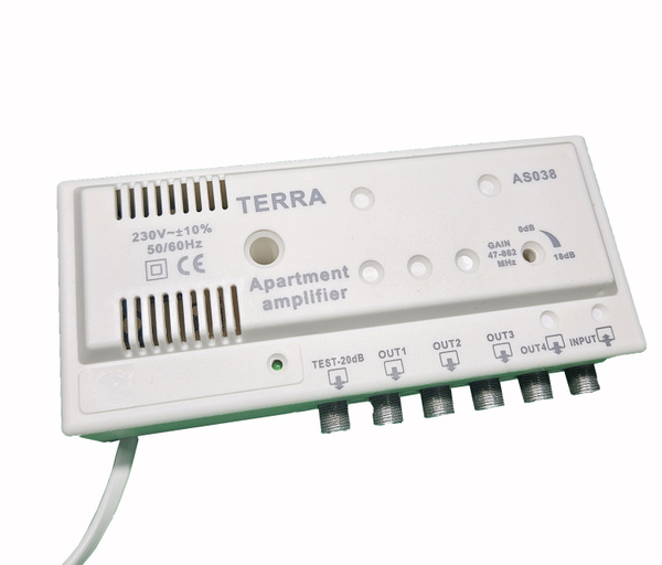 Усилитель телевизионного сигнала, квартирный TERRA AS038 (Special ...