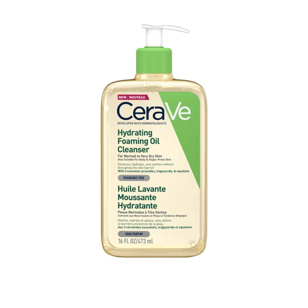 CeraVe Увлажняющее-Очищающее Пенящееся Масло для нормальной и очень ...