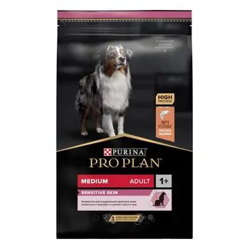 Pro Plan для взрослых собак с чувствительной кожей, с лососем и рисом ...