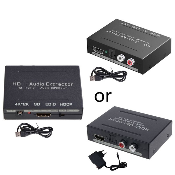 Совместимый с HDMI оптический + SPDIF RCA L/R адаптер аудиоэкстрактора ...