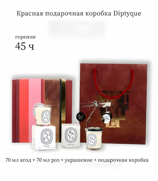 Набор ароматических свечей "Ягоды + розы", 6.7 см х 5.6 см, 2 шт купить ...