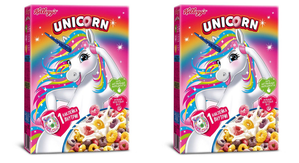 Любятово Готовый завтрак Unicorn Радужные колечки с фруктовым вкусом ...