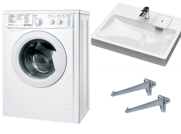Стиральная машина Indesit IWSC 6105 + Адель 55, белый - купить по ...
