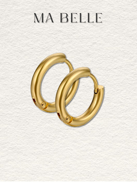 MA BELLE Серьги бижутерия кольца "конго" золотистые женские/мужские ...