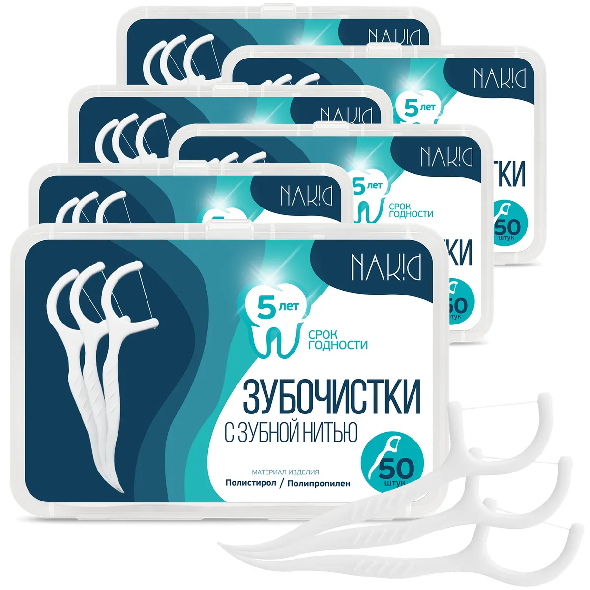 Зубочистки с нитью Ozon
