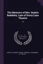 The Memoirs of Mrs. Sophia Baddeley, Late of Drury Lane Theatre. 1-2 - Elizabeth Steele, Alexander Bicknell