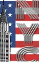 USA American Flag Iconic Chrysler Building New York City Sir Michael Huhn Artist Drawing Journal - Michael Huhn, Sir Michael Huhn