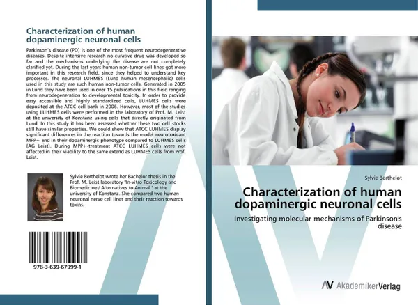 Обложка книги Characterization of human dopaminergic neuronal cells, Sylvie Berthelot