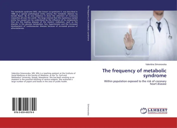 Обложка книги The frequency of metabolic syndrome, Valentina Simonovska