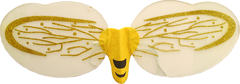 фото Крылья Пчелка, желтые, размер 60Х25 см. No brand