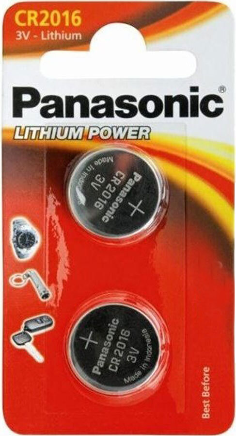 Батарейка Panasonic Lithium Power CR-2016EL/2B, дисковая литиевая, 2 шт