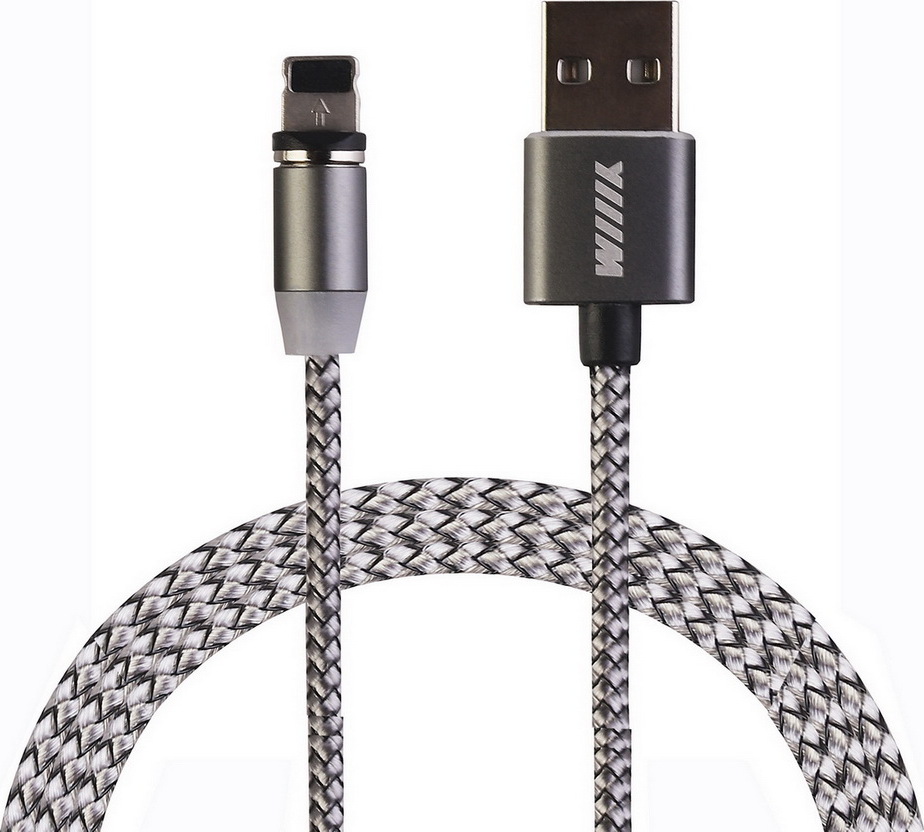 фото Кабель магнитный USB-Lightning серый 1м Wiiix