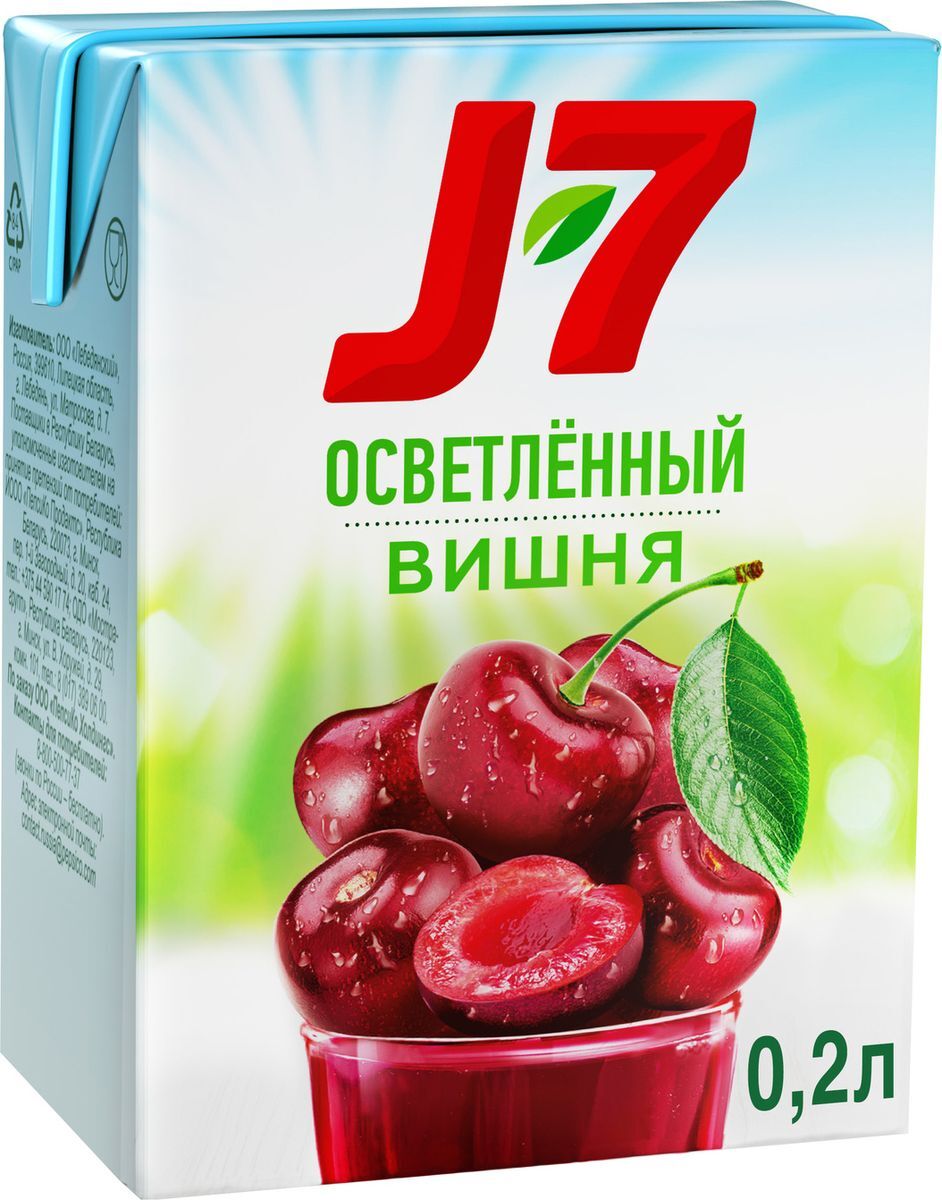 фото J-7 Вишня нектар осветленный 0,2 л