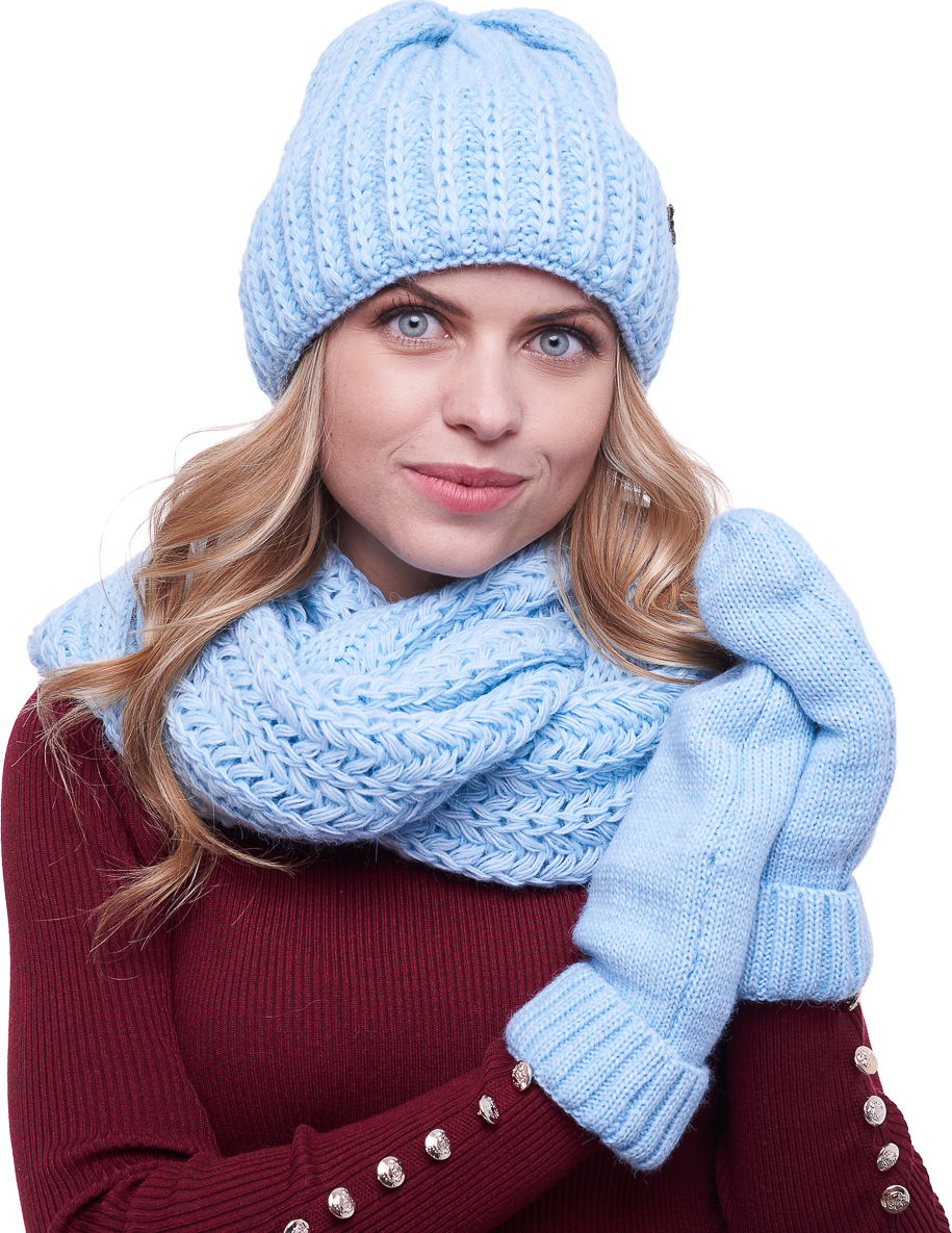 Женские зимние шапки с шарфами