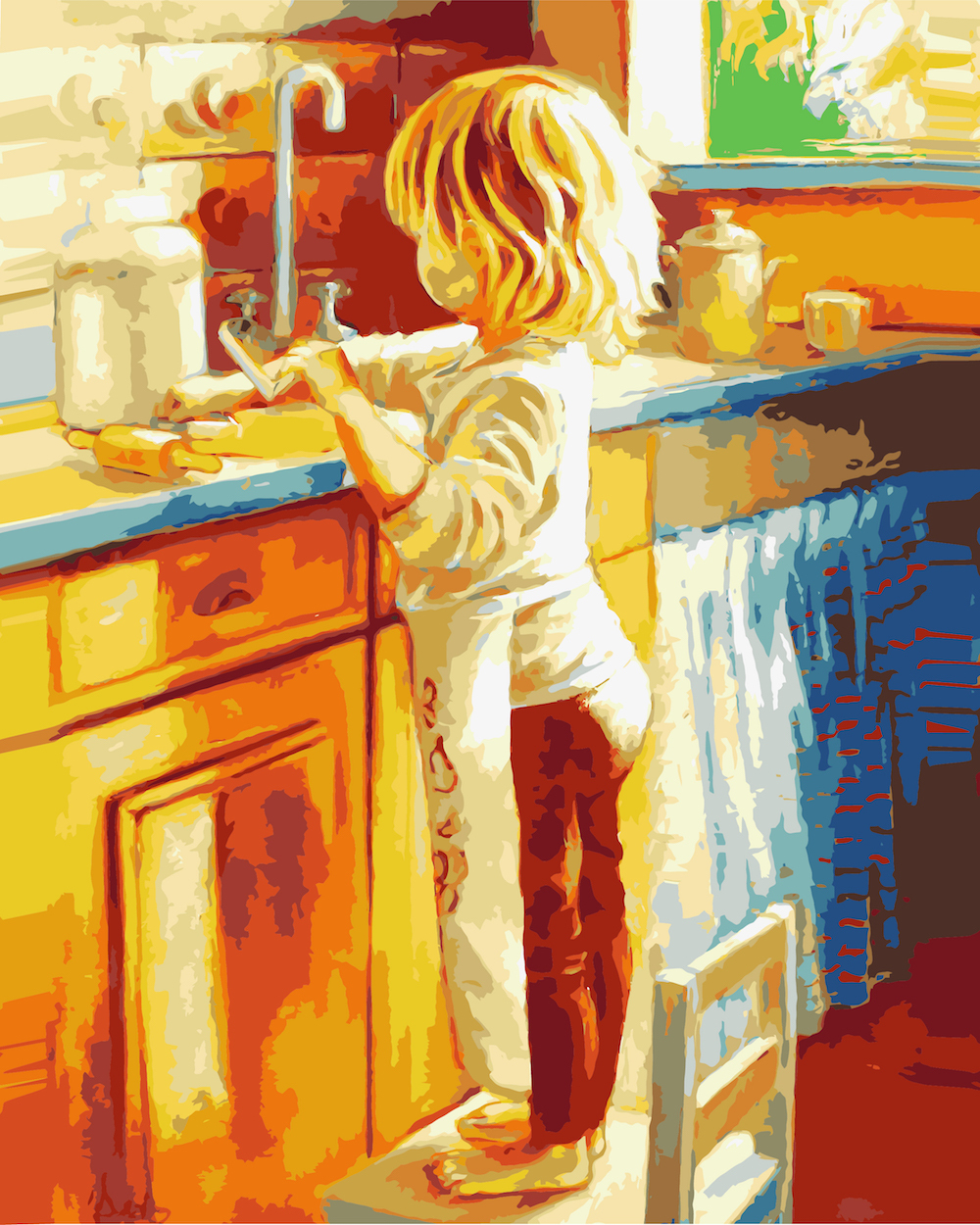 Картина помогаем маме. Живопись дети на кухне. Картины на кухню. Живопись для кухни. Сюжетная картина на кухне.