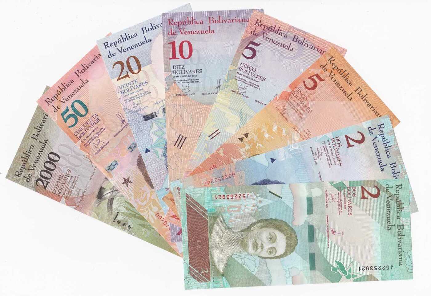 Набор купюр. Коллекция банкнот. Купюры Венесуэлы. Венесуэла набор банкнот.