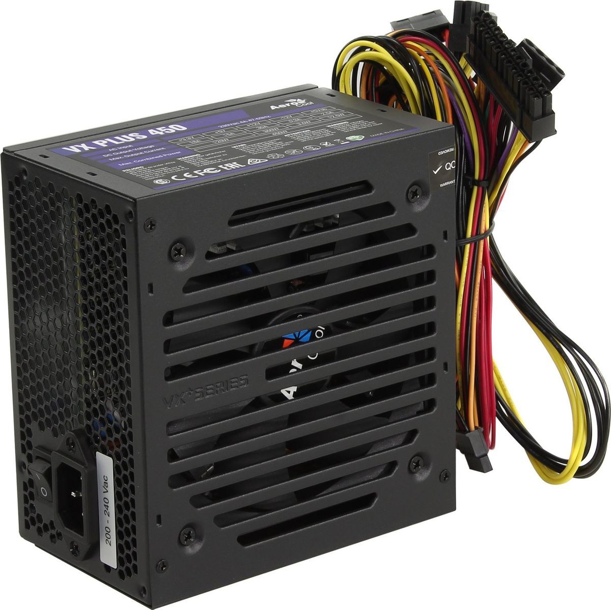 Блок питания Aerocool ATX 450W VX PLUS 450W (24+4+4pin) 120mm fan 2xSATA RTL