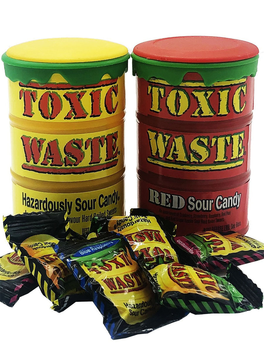 Кислые конфеты Toxic waste 