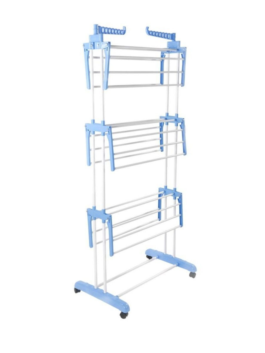 Сушилка для белья вертикальная напольная на колесиках многофункциональная