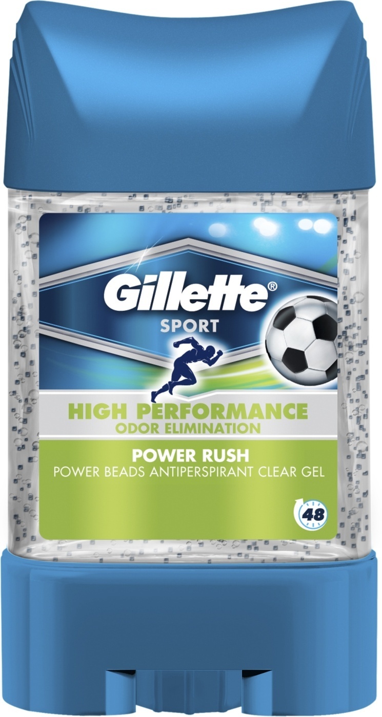 Гелевый дезодорант-антиперспирант Gillette Power Beads Power Rush Дезодорант мужской с содержанием активных микрокапсул 75 мл - изображение