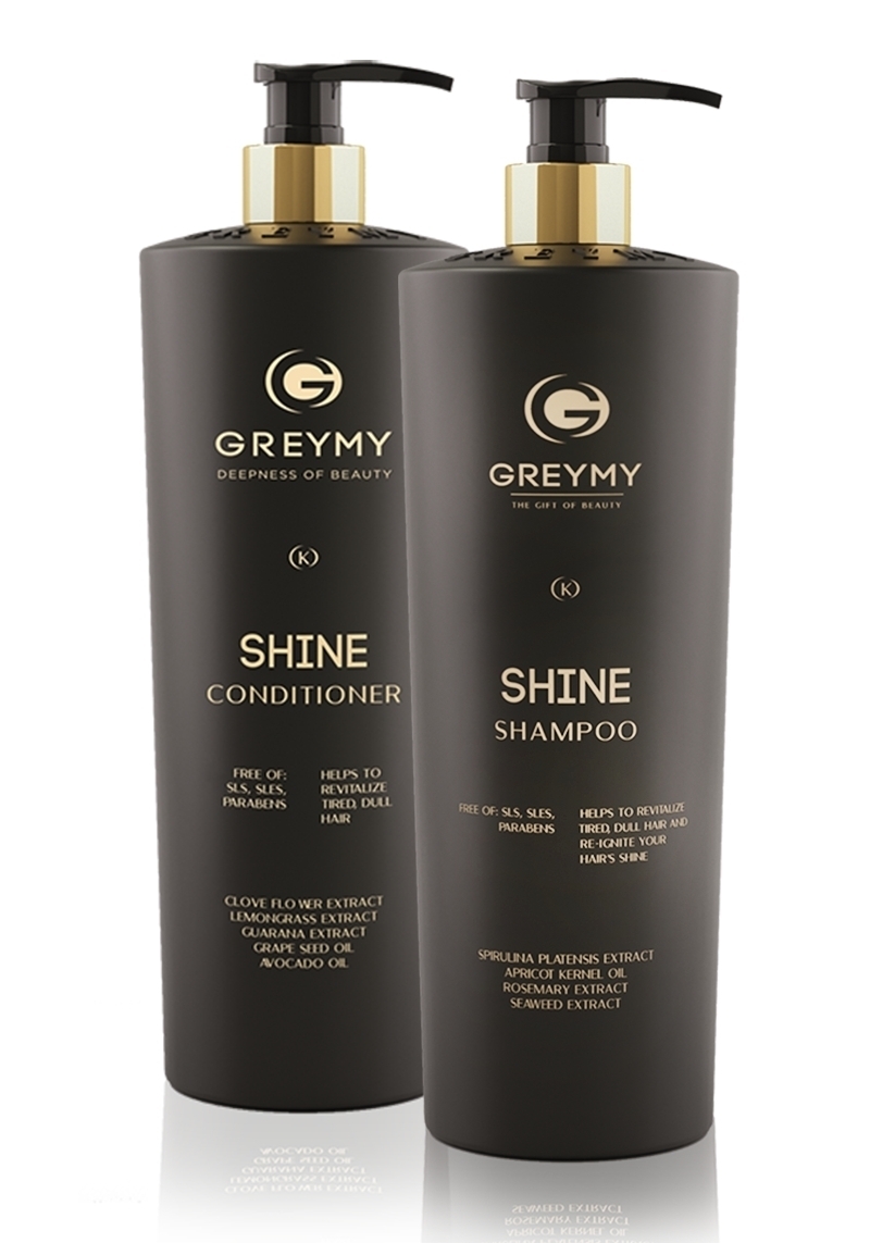 GREYMY КОМПЛЕКТ Шампунь для волос + Кондиционер для волос SHINE COMPLEX 800 ml + 800 ml - изображение