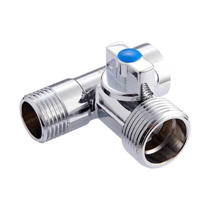 Кран-тройник для подключения сантехнических приборов MVI 1/2"x3/4"x1/2 ...
