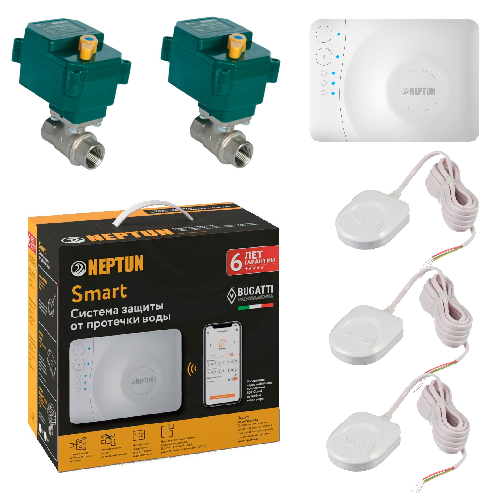 Характеристики Система защиты от протечки воды Нептун / Neptun Bugatti ...