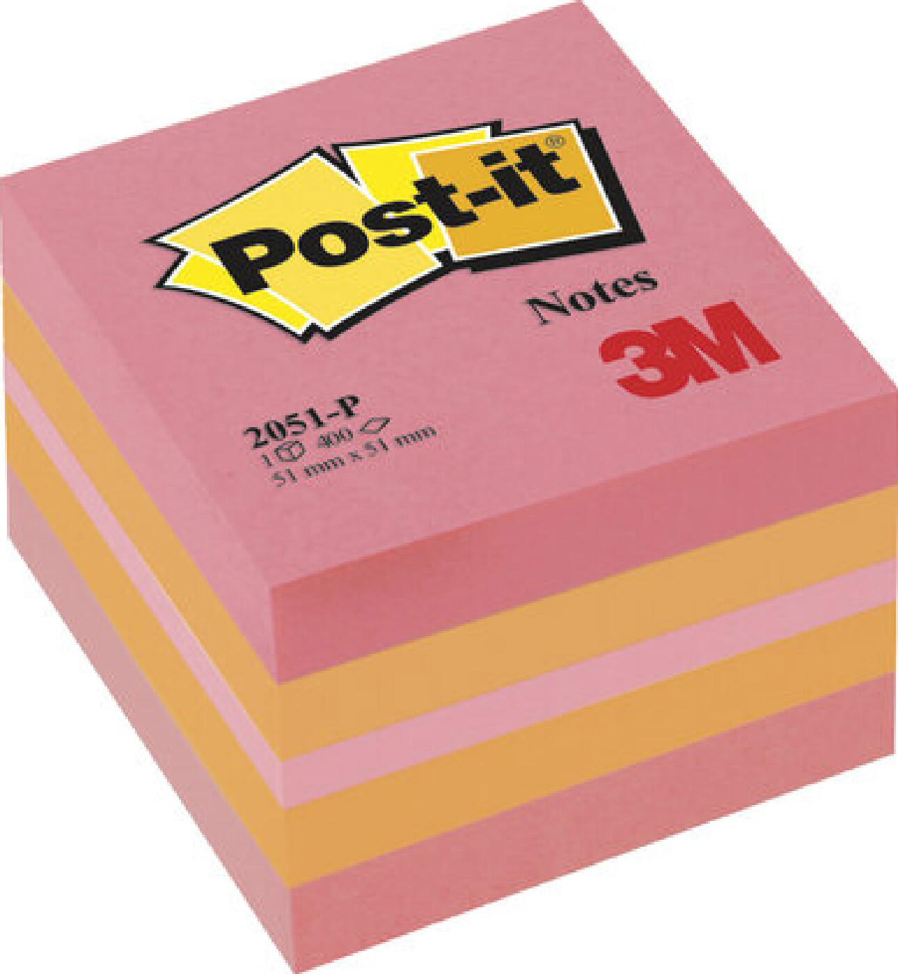 Блок самоклеящийся (стикер) POST-IT ORIGINAL 51х51 мм, 400 листов, 2051 ...