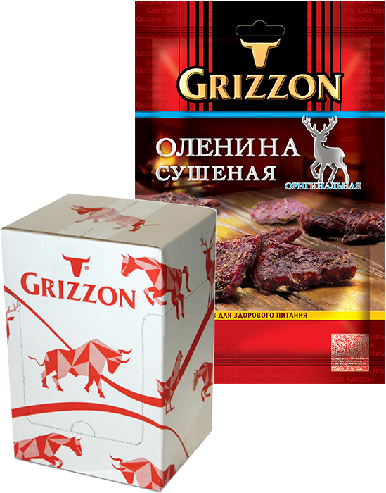 Оленина сушеная Оригинальная, 36г х 10шт GRIZZON