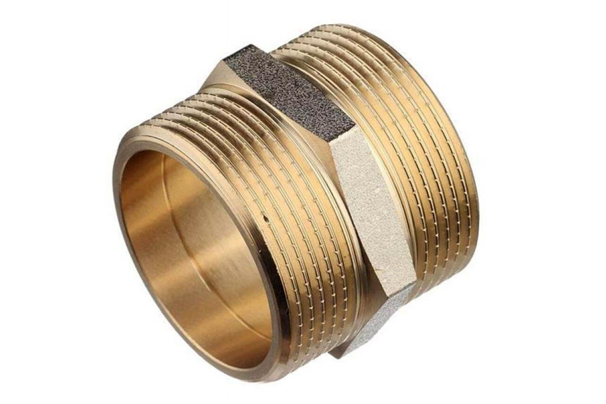 Ниппель ,1\" Н.Н. никелированная латунь ,TIM арт. SM044N, SM044N ...