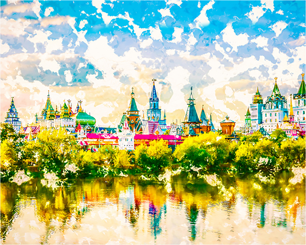 Москва красками