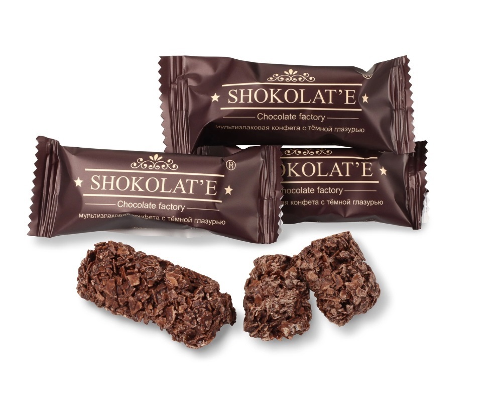 Мультизлаковая конфета SHOKOLAT'E с темной глазурью, 500 гр. пакет ...